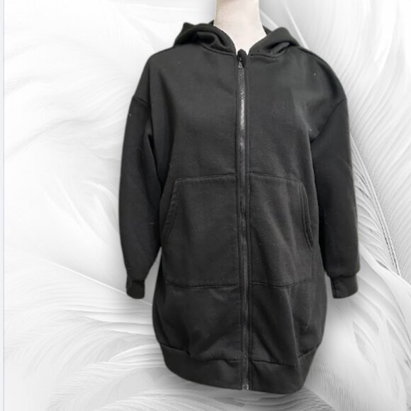 SHEIN Teen Black Zip-Up Hoodie for Kids Size 8–9 Y - Picture 3 of 5